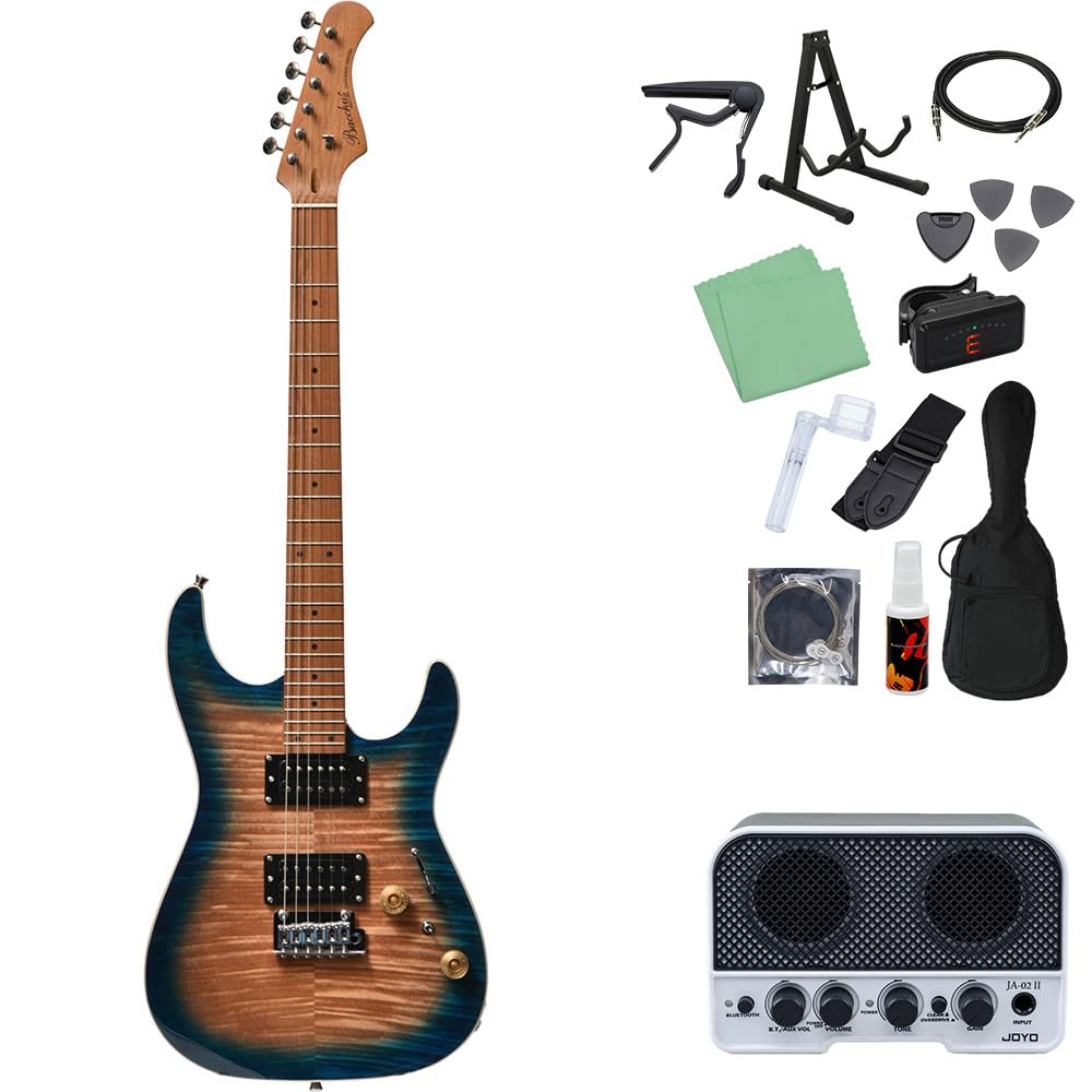 Amazon | Bacchus IMP24 FMH-RSM/M N-BL-B エレキギター初心者14点